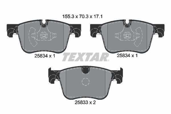 Brake Pad Set, disc brake TEXTAR 2583401