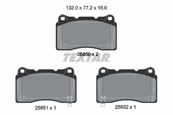 Brake Pad Set, disc brake TEXTAR 2585001