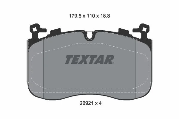 Stabdžių trinkelių rinkinys, diskinis stabdys TEXTAR 2692101