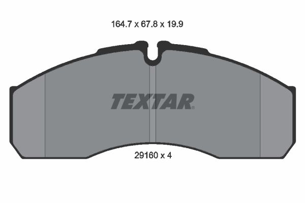 Комплект гальмівних накладок, дискове гальмо TEXTAR 2916002