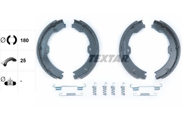 Brake Shoe Set, parking brake TEXTAR 91058800