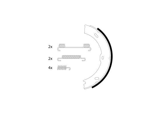 Brake Shoe Set, parking brake TEXTAR 91066800