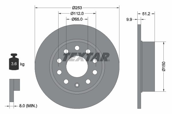 Brake Disc TEXTAR 92120903