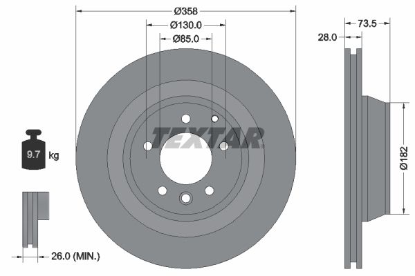 Brake Disc TEXTAR 92151403