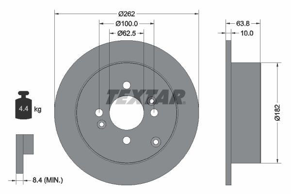 Brake Disc TEXTAR 92161303