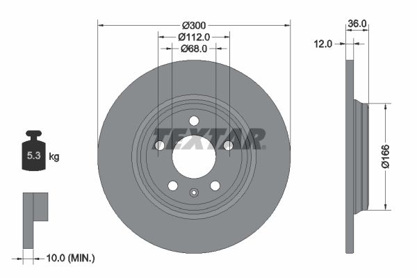 Brake Disc TEXTAR 92282803