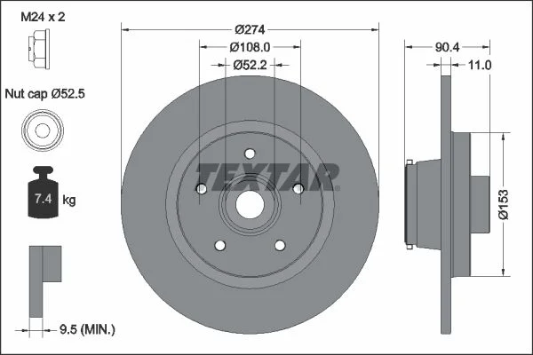 Stabdžių diskas TEX 92329403