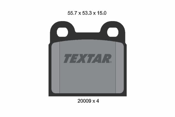 Комплект гальмівних накладок, дискове гальмо TEXTAR 2000906