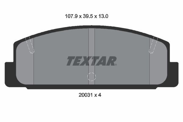 Brake Pad Set, disc brake TEXTAR 2003101
