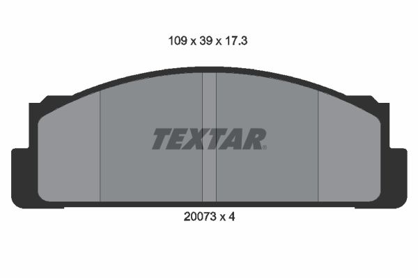 Комплект гальмівних накладок, дискове гальмо TEXTAR 2007304