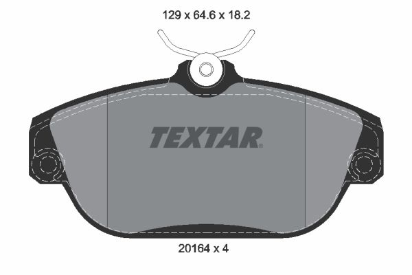 Brake Pad Set, disc brake TEXTAR 2016402