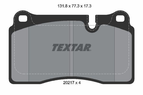 Stabdžių trinkelių rinkinys, diskinis stabdys TEXTAR 2021701