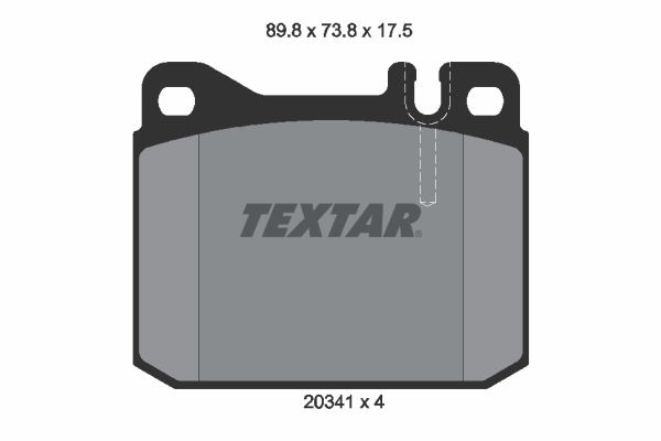 Комплект гальмівних накладок, дискове гальмо TEXTAR 2034110