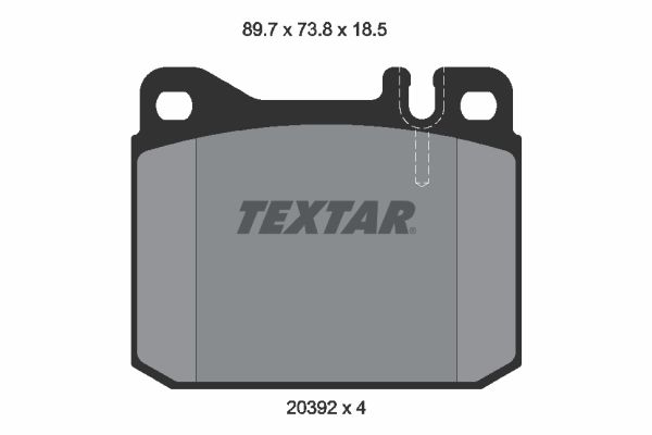 Комплект гальмівних накладок, дискове гальмо TEXTAR 2039213