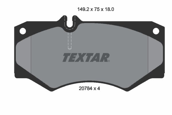 Stabdžių trinkelių rinkinys, diskinis stabdys TEXTAR 2078401