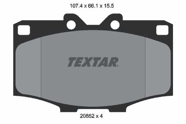 Комплект гальмівних накладок, дискове гальмо TEXTAR 2085201