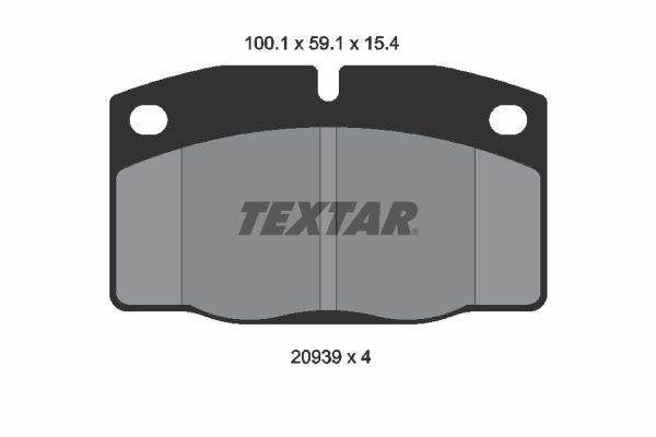 Brake Pad Set, disc brake TEXTAR 2093903