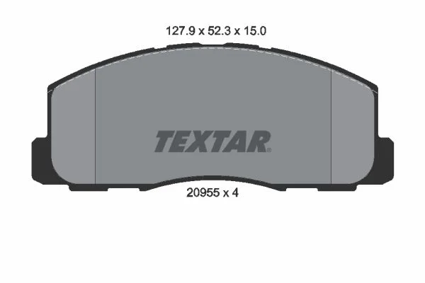 Stabdžių trinkelių rinkinys, diskinis stabdys TEXTAR 2095501