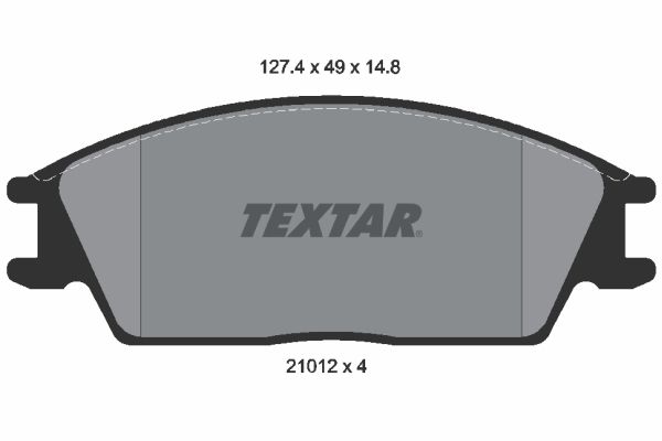 Комплект гальмівних накладок, дискове гальмо TEXTAR 2101204