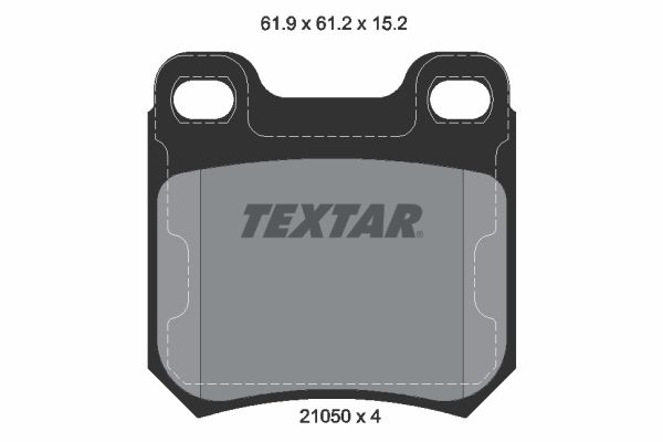 Комплект гальмівних накладок, дискове гальмо TEXTAR 2105002