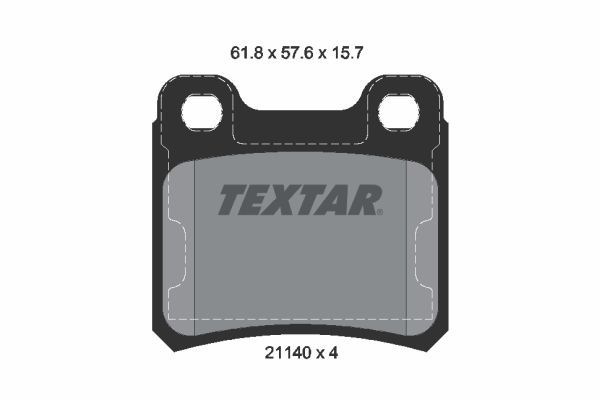 Brake Pad Set, disc brake TEXTAR 2114001