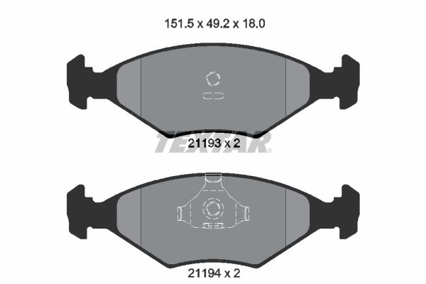 Brake Pad Set, disc brake TEXTAR 2119301