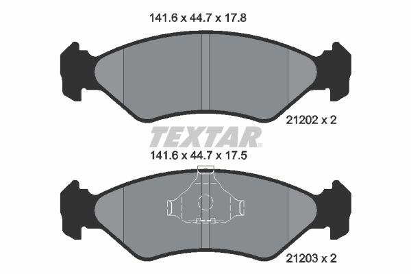 Brake Pad Set, disc brake TEXTAR 2120203