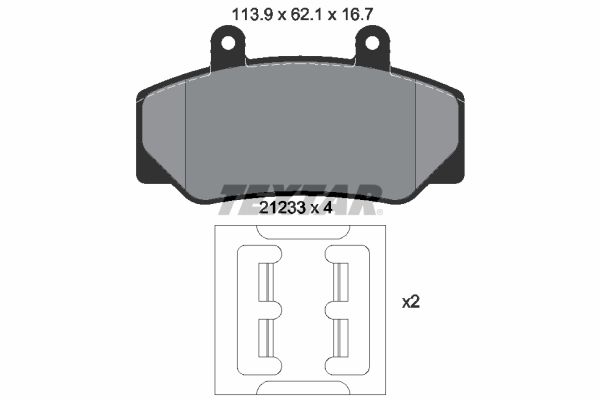 Brake Pad Set, disc brake TEXTAR 2123302