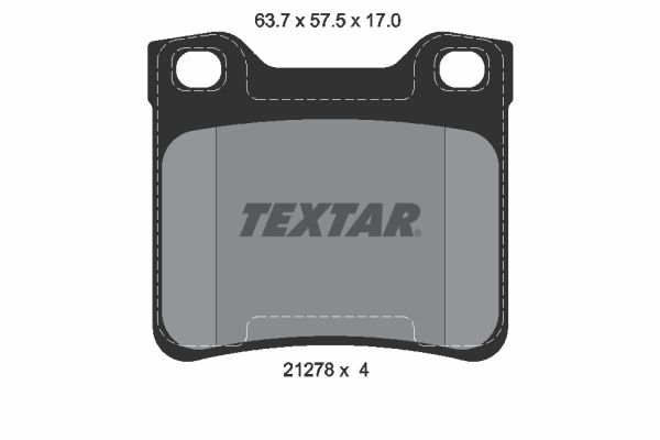 Stabdžių trinkelių rinkinys, diskinis stabdys TEXTAR 2127803