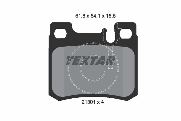 Комплект гальмівних накладок, дискове гальмо TEXTAR 2130103
