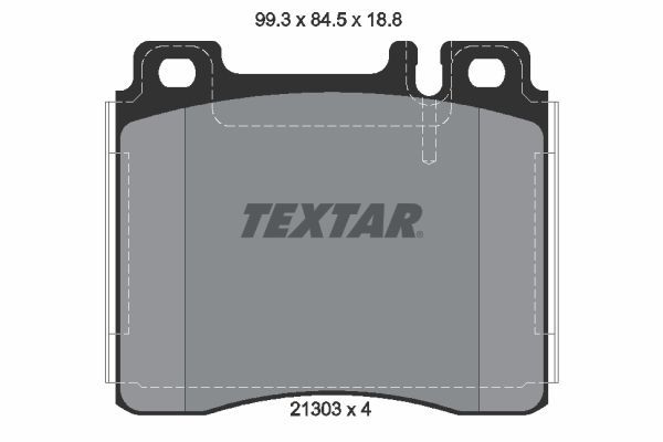 Комплект гальмівних накладок, дискове гальмо TEXTAR 2130304