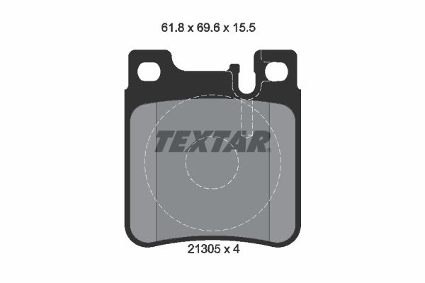 Комплект гальмівних накладок, дискове гальмо TEXTAR 2130501