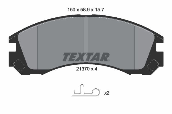 Комплект гальмівних накладок, дискове гальмо TEXTAR 2137001