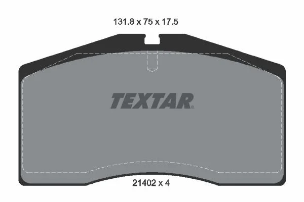 Stabdžių trinkelių rinkinys, diskinis stabdys TEXTAR 2140201