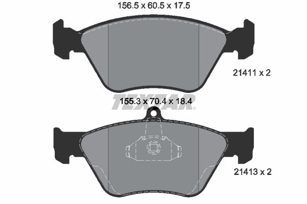 Brake Pad Set, disc brake TEXTAR 2141101