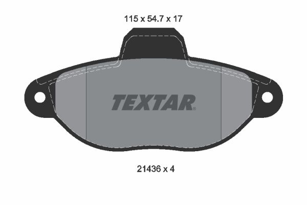 Stabdžių trinkelių rinkinys, diskinis stabdys TEXTAR 2143602