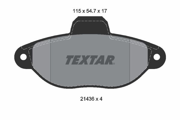 Brake Pad Set, disc brake TEXTAR 2143602