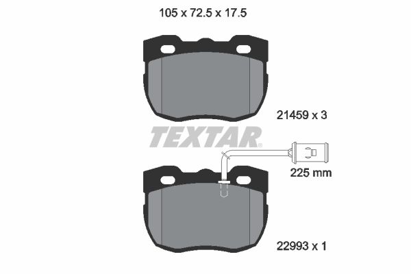 Комплект гальмівних накладок, дискове гальмо TEXTAR 2145905