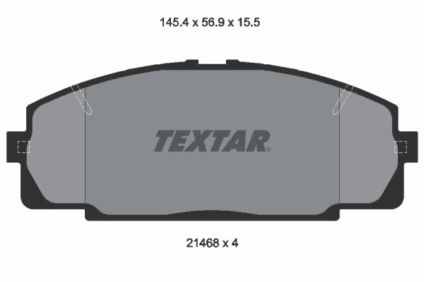 Stabdžių trinkelių rinkinys, diskinis stabdys TEXTAR 2146801
