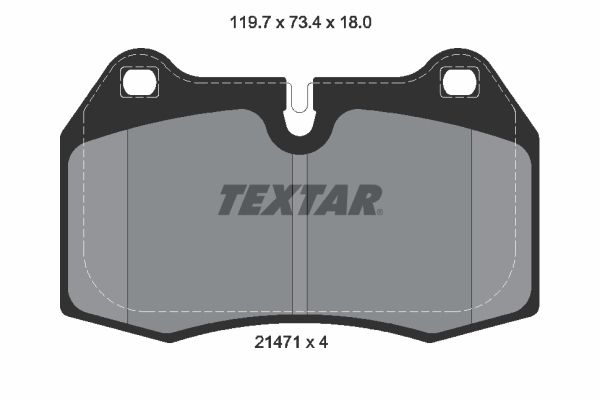 Комплект гальмівних накладок, дискове гальмо TEXTAR 2147102