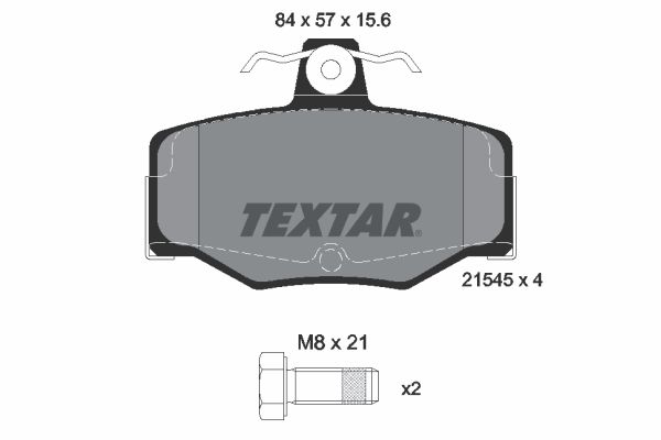 Brake Pad Set, disc brake TEXTAR 2154501