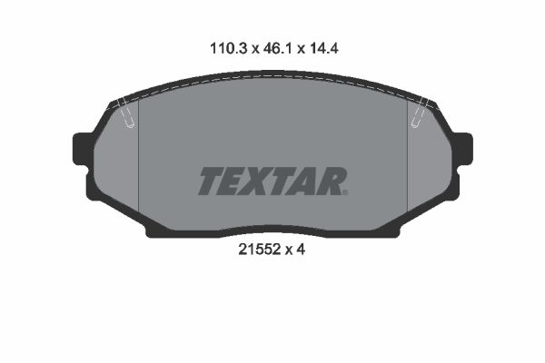Stabdžių trinkelių rinkinys, diskinis stabdys TEXTAR 2155202