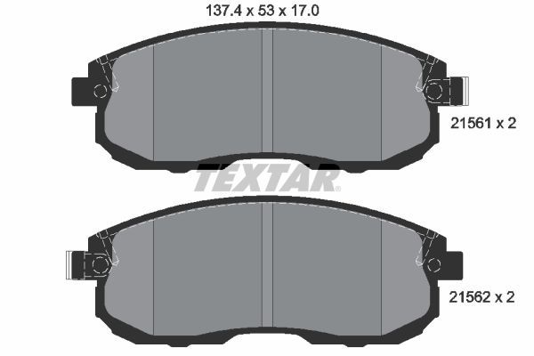 Brake Pad Set, disc brake TEXTAR 2156201