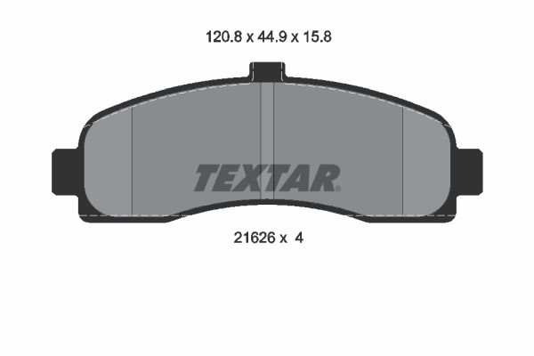 Brake Pad Set, disc brake TEXTAR 2162601