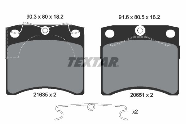 Brake Pad Set, disc brake TEXTAR 2163501