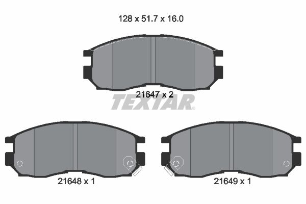 Brake Pad Set, disc brake TEXTAR 2164701