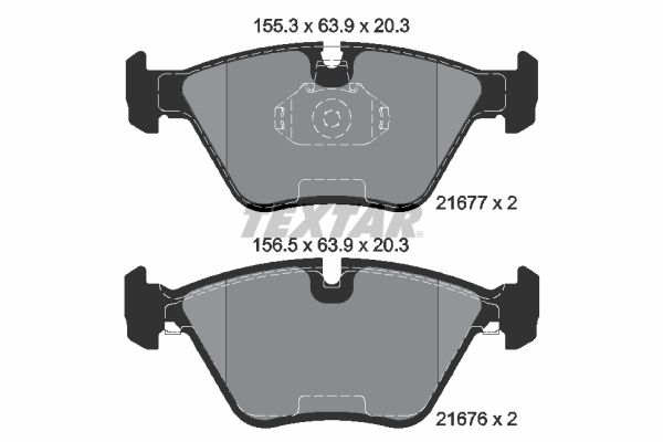 Brake Pad Set, disc brake TEXTAR 2167703