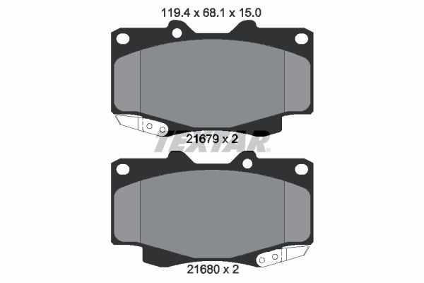 Brake Pad Set, disc brake TEXTAR 2168001