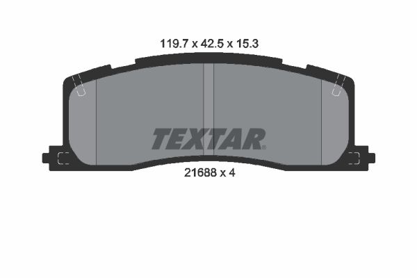 Brake Pad Set, disc brake TEXTAR 2168801