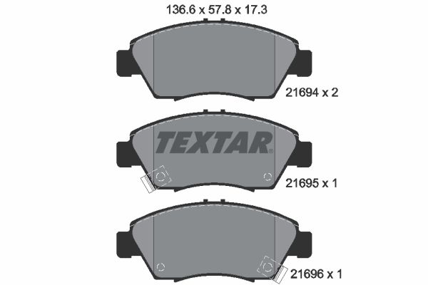 Brake Pad Set, disc brake TEXTAR 2169401